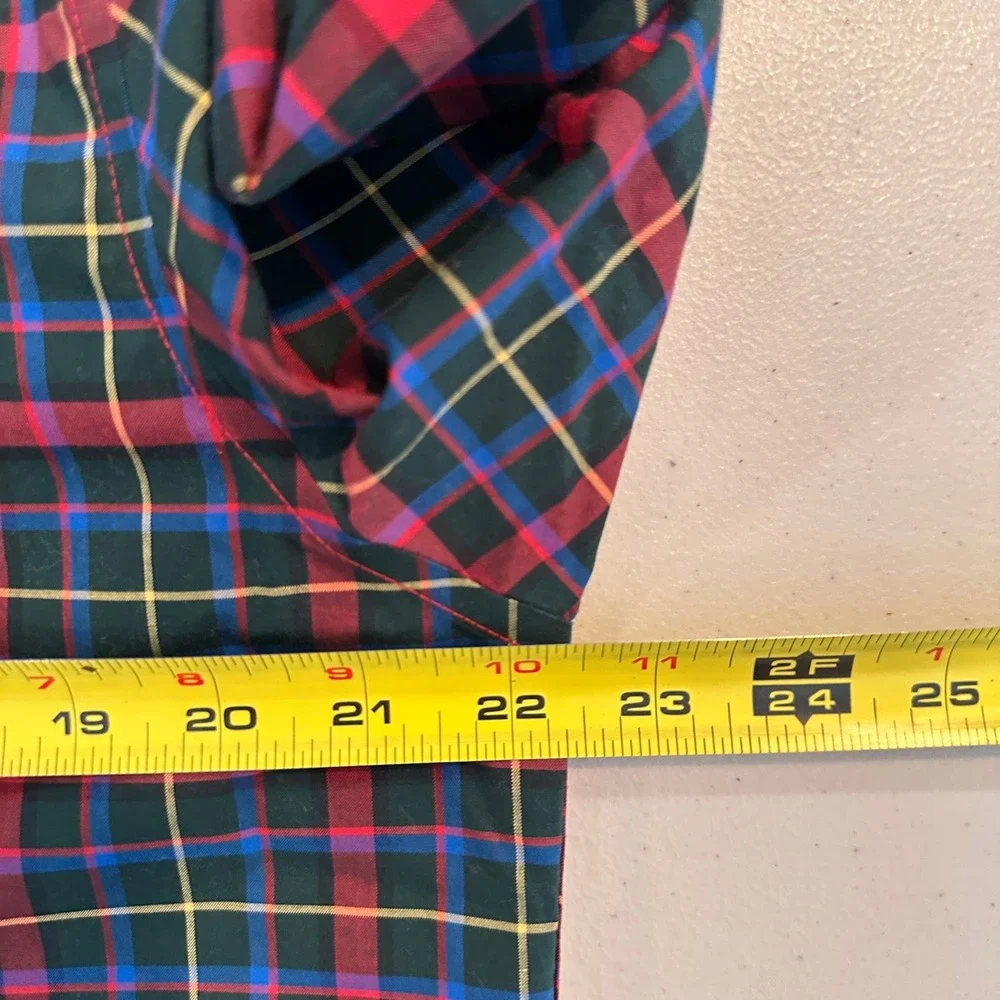 LL Bean Mens Traditional Fit Plaid Long‎ Sleeve Button Down Shirt Medium Regular
